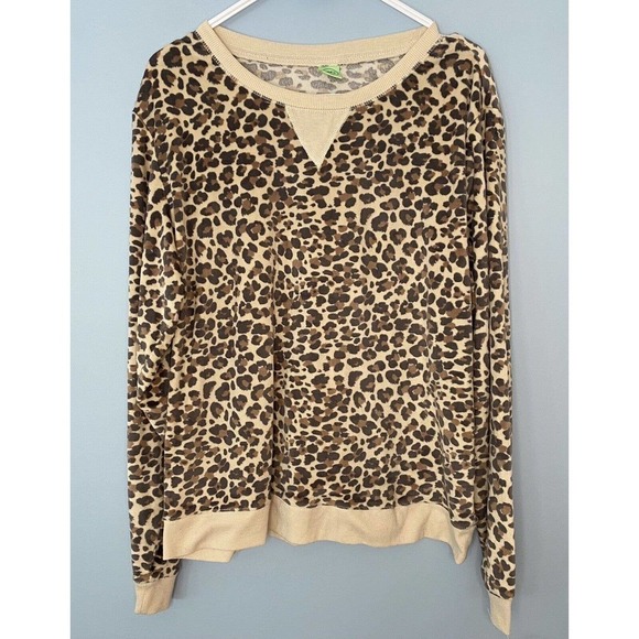 Honeydew Intimates Other - Honeydew Women Velour Lounge Pajama Top Leopard Print Super Soft Comfy Size XL